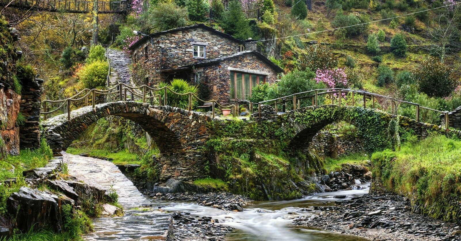 Historic architecture and tiled buildings in an Iberian city